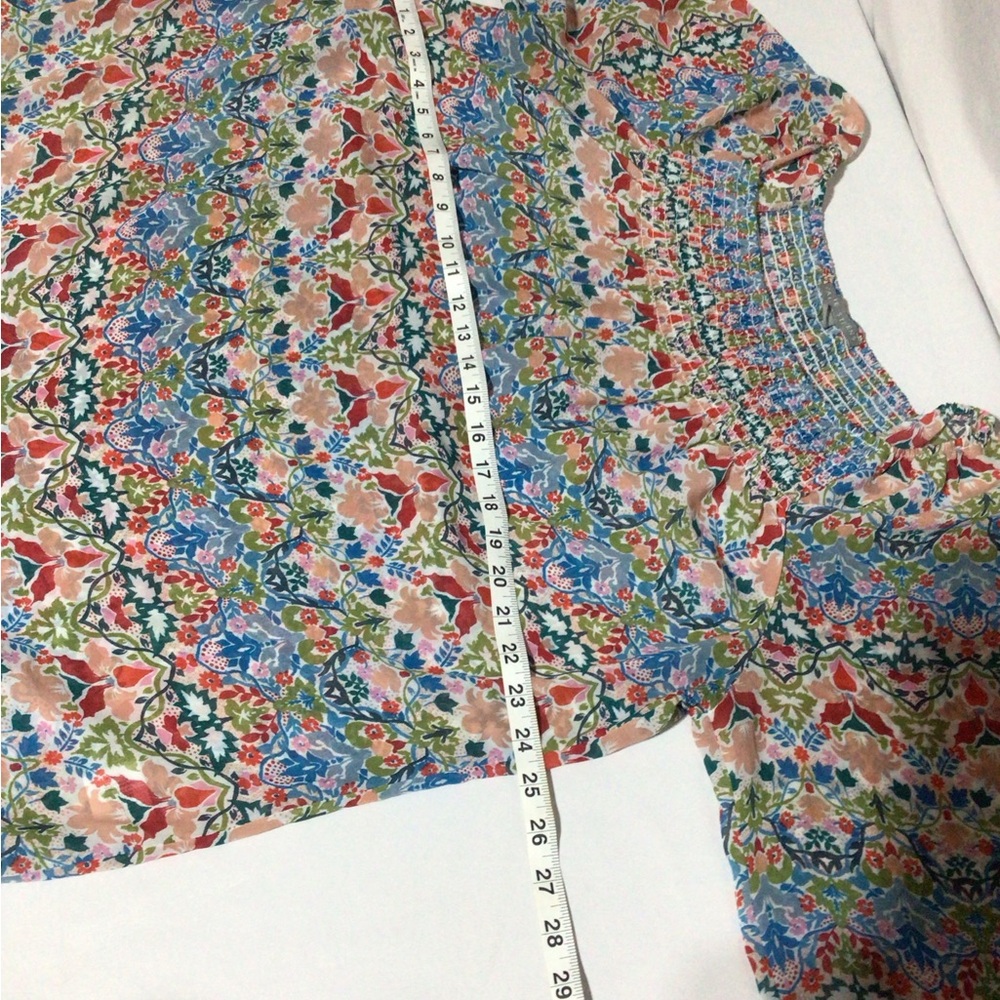 Valerie Steven’s, Elegant Floral Women's Bohemian Blouse 1X - Picture 11 of 12